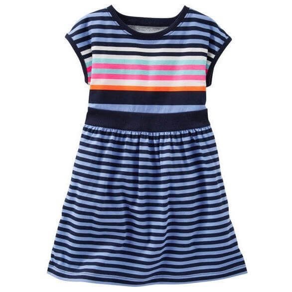 2-Piece Neon Striped Dress